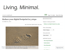Tablet Screenshot of livingminimal.wordpress.com