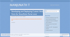 Desktop Screenshot of manjunatht.wordpress.com