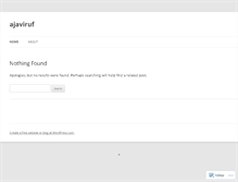 Tablet Screenshot of ajaviruf.wordpress.com