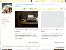 Tablet Screenshot of lifeismoremysterythanmisery.wordpress.com