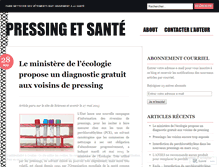 Tablet Screenshot of pressingetsante.wordpress.com