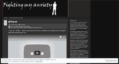 Desktop Screenshot of fightingmyanxiety.wordpress.com