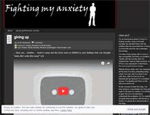 Tablet Screenshot of fightingmyanxiety.wordpress.com