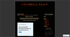 Desktop Screenshot of anushkabester.wordpress.com