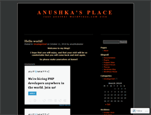 Tablet Screenshot of anushkabester.wordpress.com