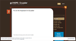 Desktop Screenshot of gohopeecuador.wordpress.com