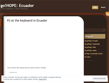 Tablet Screenshot of gohopeecuador.wordpress.com