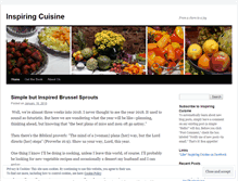 Tablet Screenshot of inspiringcuisine.wordpress.com