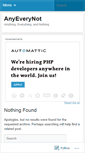 Mobile Screenshot of anyeverynot.wordpress.com