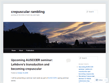 Tablet Screenshot of crepuscularrambling.wordpress.com