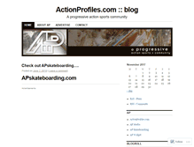 Tablet Screenshot of actionprofiles.wordpress.com