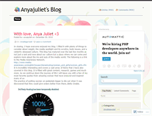 Tablet Screenshot of anyajuliet.wordpress.com