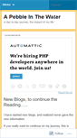 Mobile Screenshot of apebbleinthewater.wordpress.com