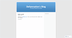 Desktop Screenshot of defamnation.wordpress.com