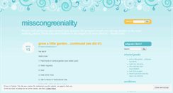 Desktop Screenshot of misscongreeniality.wordpress.com