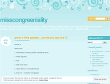 Tablet Screenshot of misscongreeniality.wordpress.com