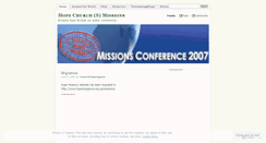 Desktop Screenshot of missionshope.wordpress.com