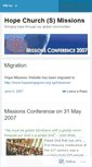 Mobile Screenshot of missionshope.wordpress.com