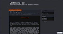 Desktop Screenshot of csrracinghackx.wordpress.com