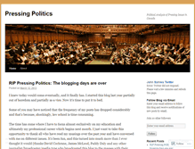 Tablet Screenshot of pressingpolitics.wordpress.com