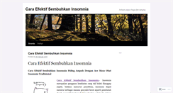 Desktop Screenshot of caraefektifsembuhkaninsomnia.wordpress.com