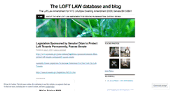 Desktop Screenshot of loftlaw.wordpress.com