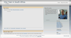 Desktop Screenshot of oneyearinsouthafrica.wordpress.com