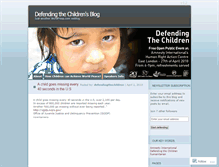 Tablet Screenshot of defendingthechildren.wordpress.com