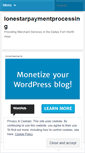 Mobile Screenshot of lonestarpaymentprocessing.wordpress.com