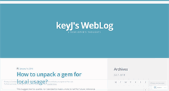 Desktop Screenshot of keyj.wordpress.com