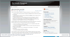 Desktop Screenshot of newscientificmanagement.wordpress.com