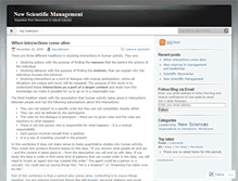 Tablet Screenshot of newscientificmanagement.wordpress.com