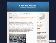 Tablet Screenshot of 1800weanswer.wordpress.com