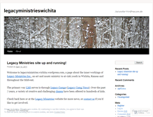 Tablet Screenshot of legacyministrieswichita.wordpress.com