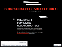 Tablet Screenshot of bodybuildingresearchpeptides.wordpress.com