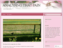 Tablet Screenshot of analyzingthatpain.wordpress.com