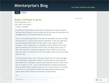 Tablet Screenshot of mienterprise.wordpress.com