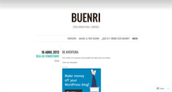 Desktop Screenshot of buenri.wordpress.com