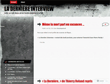 Tablet Screenshot of laderniereinterview.wordpress.com