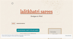 Desktop Screenshot of lalitkhatrisarees.wordpress.com