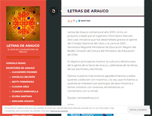 Tablet Screenshot of letrasdearauco.wordpress.com