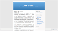 Desktop Screenshot of eflskeptic.wordpress.com