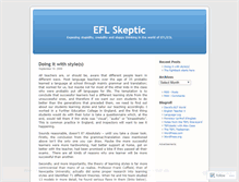 Tablet Screenshot of eflskeptic.wordpress.com