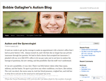 Tablet Screenshot of bobbiegallagherautism.wordpress.com