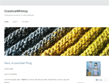 Tablet Screenshot of creativewhimsy.wordpress.com