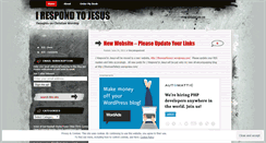 Desktop Screenshot of irespondtojesus.wordpress.com