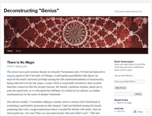 Tablet Screenshot of deconstructinggenius.wordpress.com