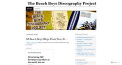 Desktop Screenshot of beachboysproject.wordpress.com