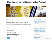 Tablet Screenshot of beachboysproject.wordpress.com