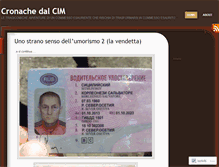 Tablet Screenshot of cronachedalcim.wordpress.com